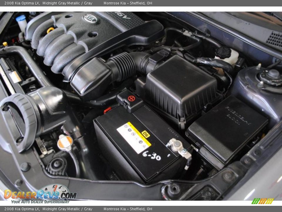2008 Kia Optima LX Midnight Gray Metallic / Gray Photo #25
