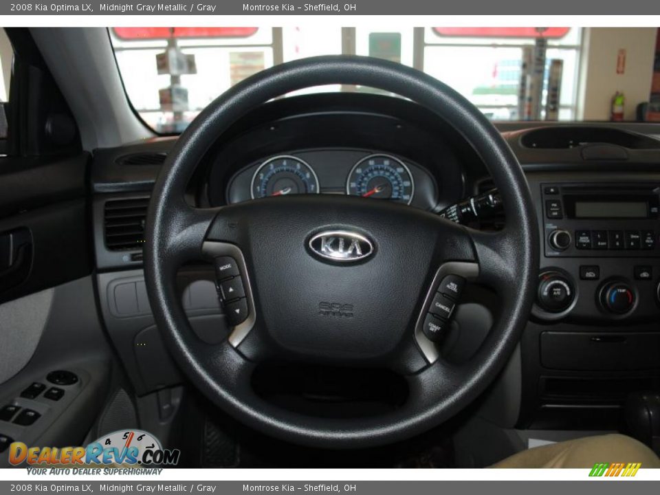 2008 Kia Optima LX Midnight Gray Metallic / Gray Photo #34