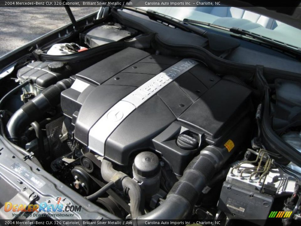 2004 Mercedes-Benz CLK 320 Cabriolet Brilliant Silver Metallic / Ash Photo #21