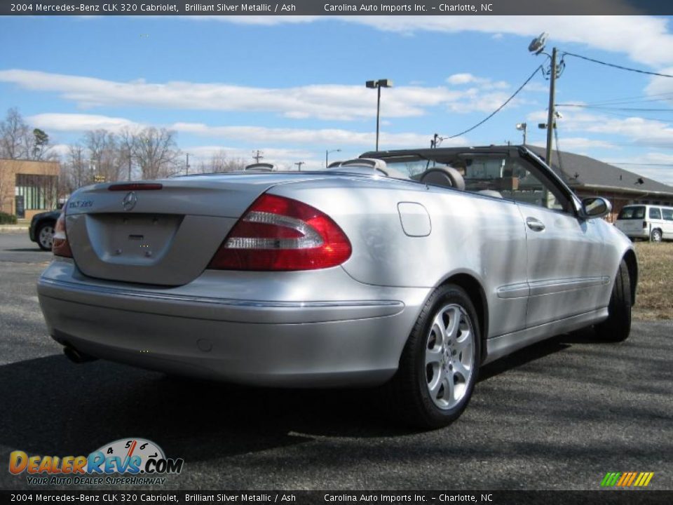 2004 Mercedes-Benz CLK 320 Cabriolet Brilliant Silver Metallic / Ash Photo #27