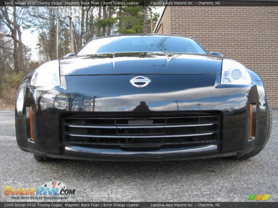 2006 Nissan 350Z Touring Coupe Magnetic Black Pearl / Burnt Orange Leather Photo #3