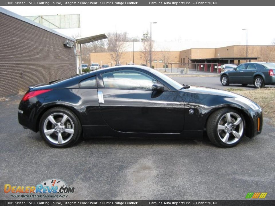 2006 Nissan 350Z Touring Coupe Magnetic Black Pearl / Burnt Orange Leather Photo #9