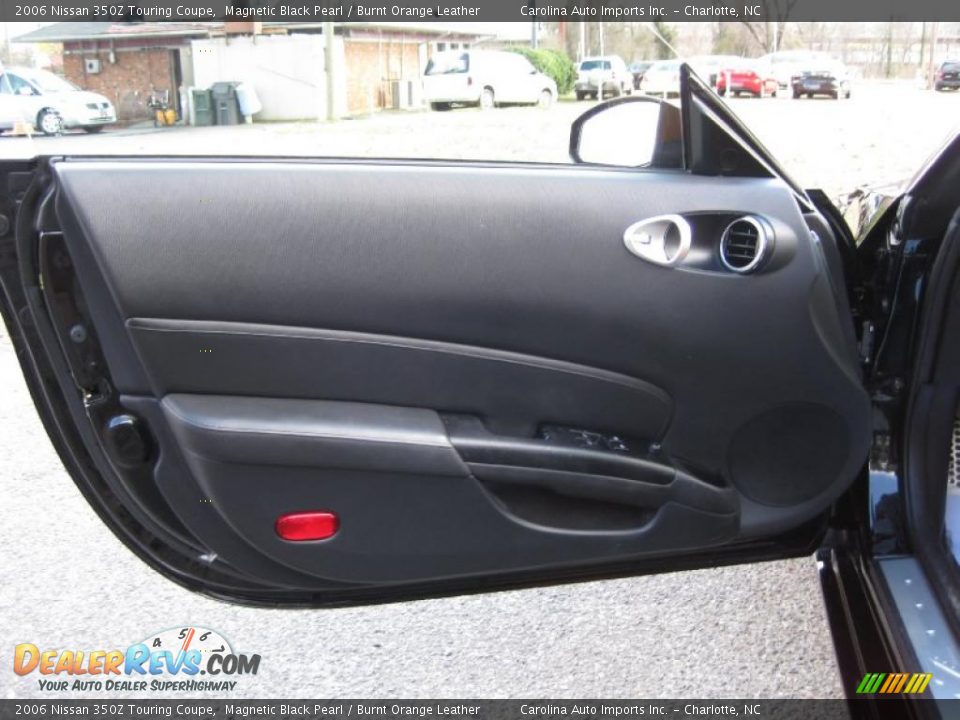 2006 Nissan 350Z Touring Coupe Magnetic Black Pearl / Burnt Orange Leather Photo #11