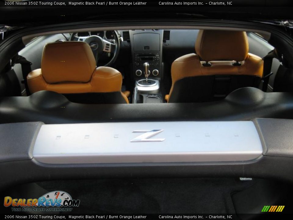 2006 Nissan 350Z Touring Coupe Magnetic Black Pearl / Burnt Orange Leather Photo #19