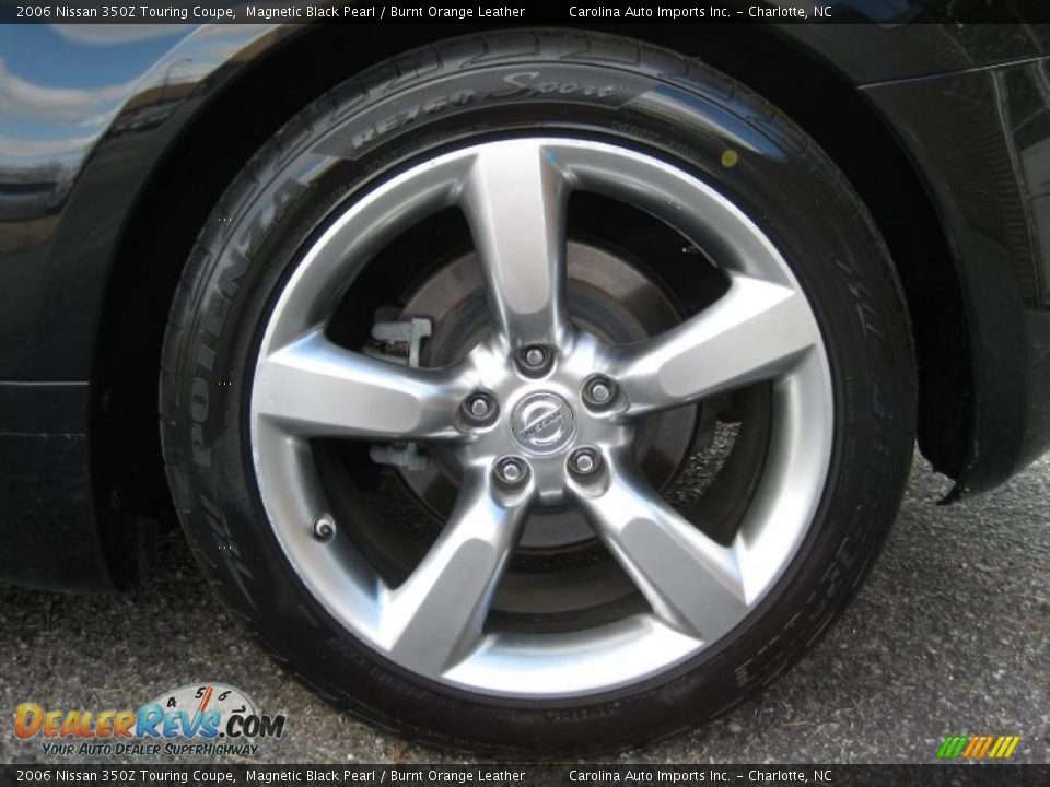 2006 Nissan 350Z Touring Coupe Magnetic Black Pearl / Burnt Orange Leather Photo #24