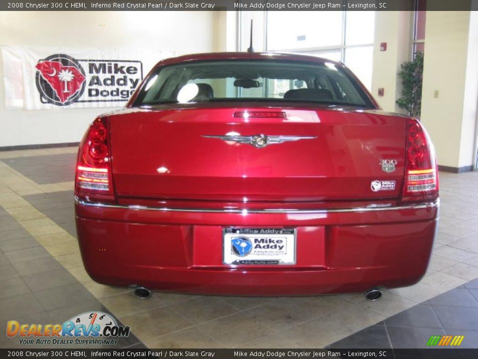 2008 Chrysler 300 C HEMI Inferno Red Crystal Pearl / Dark Slate Gray Photo #4