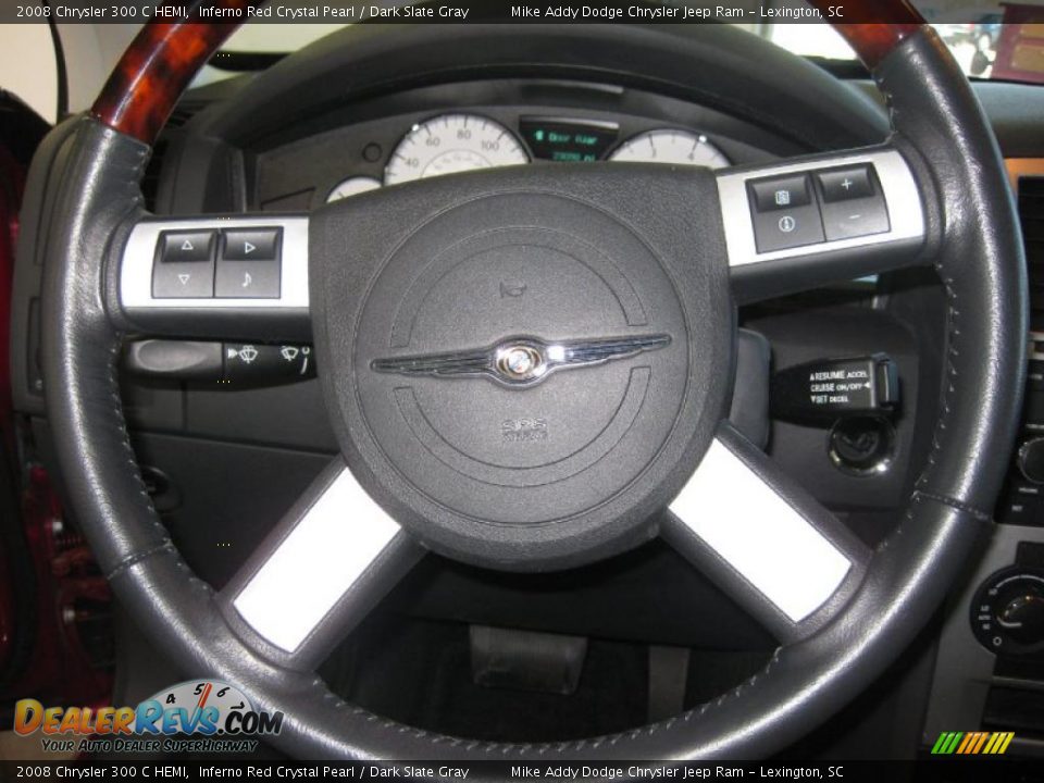 2008 Chrysler 300 C HEMI Inferno Red Crystal Pearl / Dark Slate Gray Photo #25