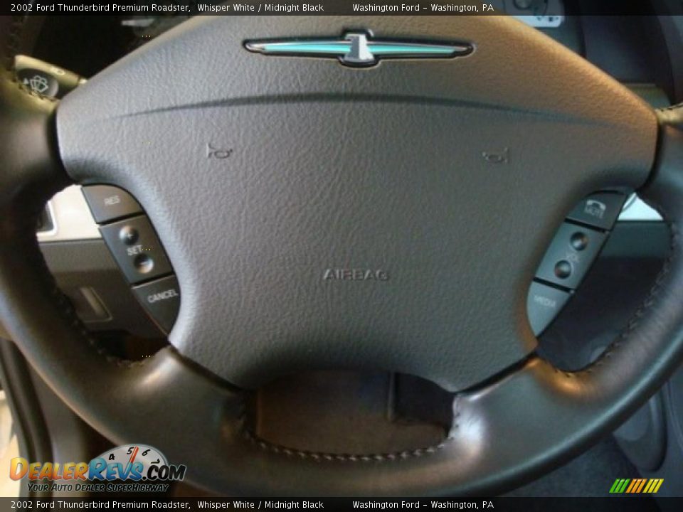 2002 Ford Thunderbird Premium Roadster Whisper White / Midnight Black Photo #17