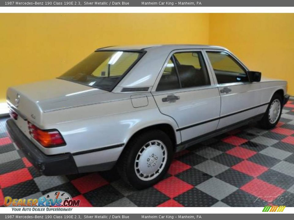 1987 Mercedes-Benz 190 Class 190E 2.3 Silver Metallic / Dark Blue Photo #6