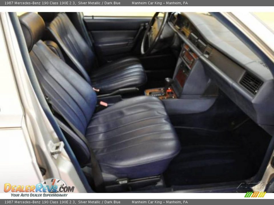 1987 Mercedes-Benz 190 Class 190E 2.3 Silver Metallic / Dark Blue Photo #16
