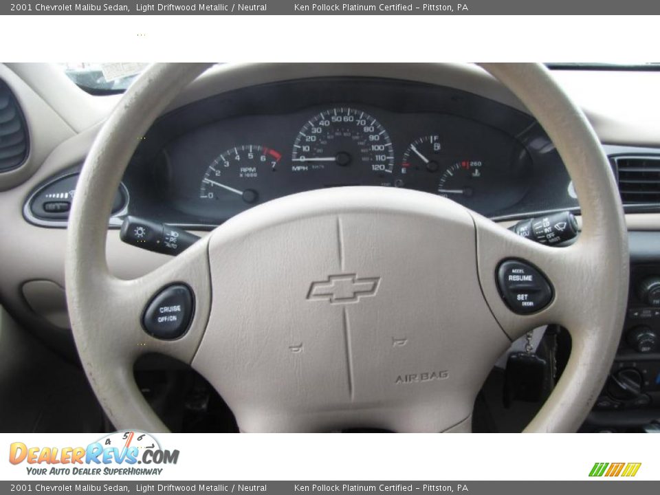 2001 Chevrolet Malibu Sedan Light Driftwood Metallic / Neutral Photo #22