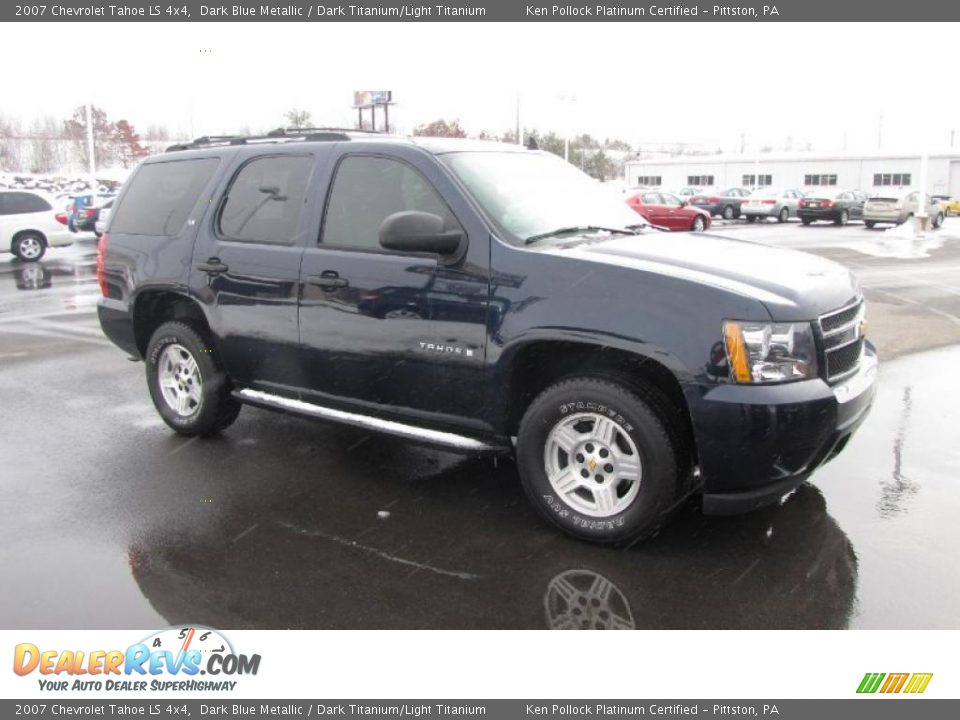 2007 Chevrolet Tahoe LS 4x4 Dark Blue Metallic / Dark Titanium/Light Titanium Photo #4