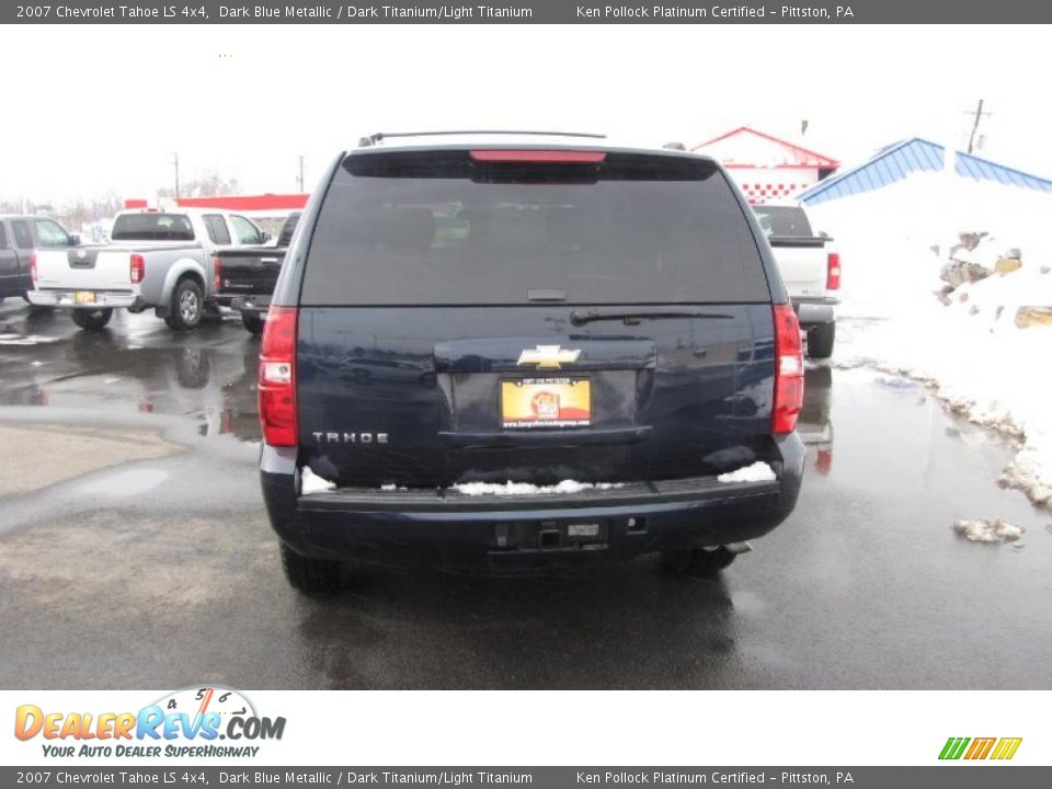 2007 Chevrolet Tahoe LS 4x4 Dark Blue Metallic / Dark Titanium/Light Titanium Photo #6