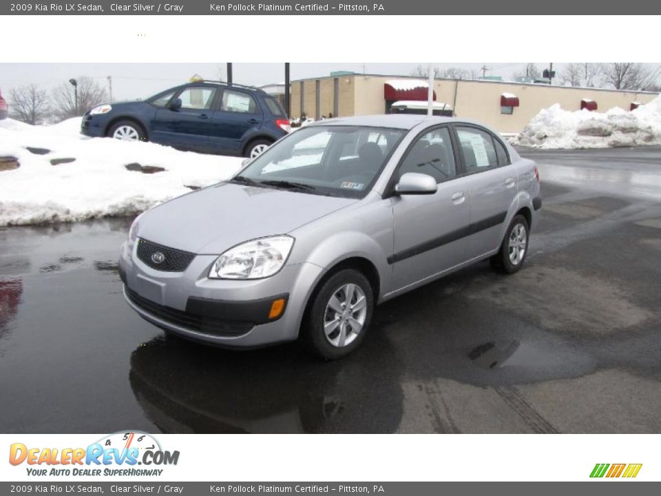2009 Kia Rio LX Sedan Clear Silver / Gray Photo #2