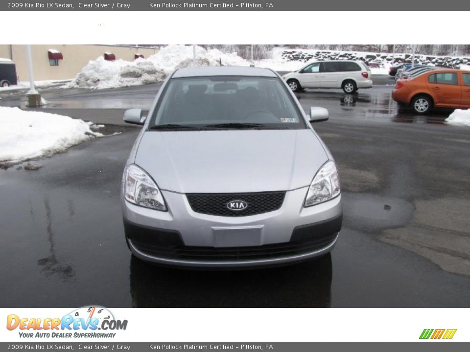 2009 Kia Rio LX Sedan Clear Silver / Gray Photo #3
