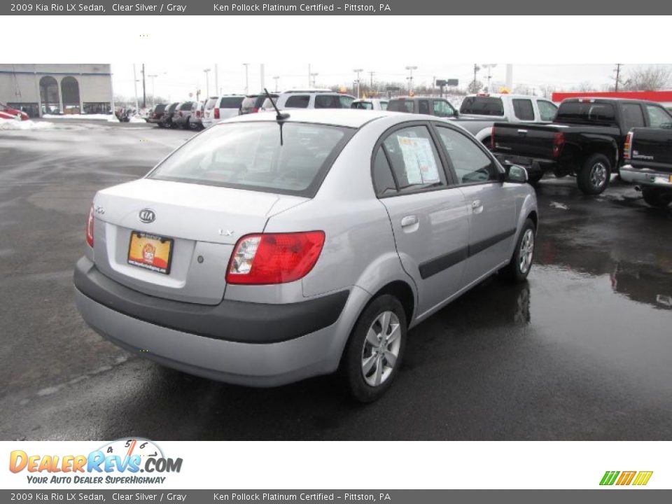 2009 Kia Rio LX Sedan Clear Silver / Gray Photo #6