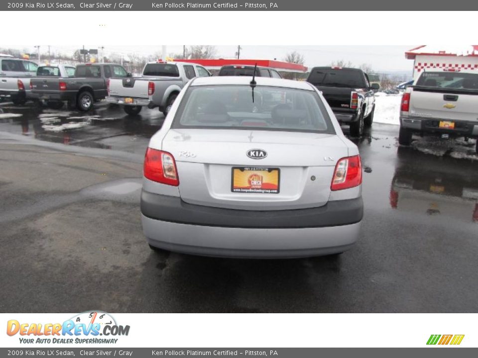 2009 Kia Rio LX Sedan Clear Silver / Gray Photo #7