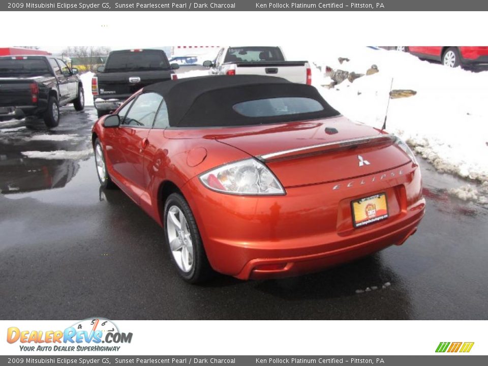 2009 Mitsubishi Eclipse Spyder GS Sunset Pearlescent Pearl / Dark Charcoal Photo #8