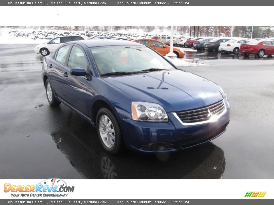 2009 Mitsubishi Galant ES Maizen Blue Pearl / Medium Gray Photo #4
