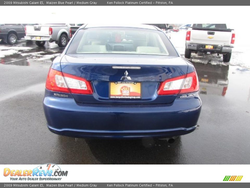 2009 Mitsubishi Galant ES Maizen Blue Pearl / Medium Gray Photo #7