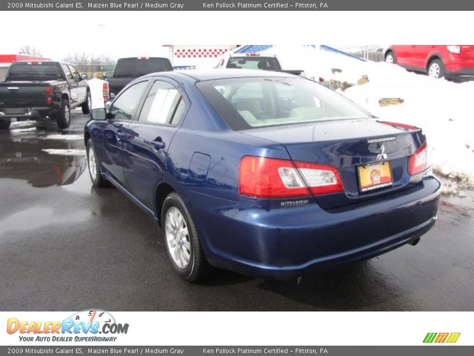2009 Mitsubishi Galant ES Maizen Blue Pearl / Medium Gray Photo #8