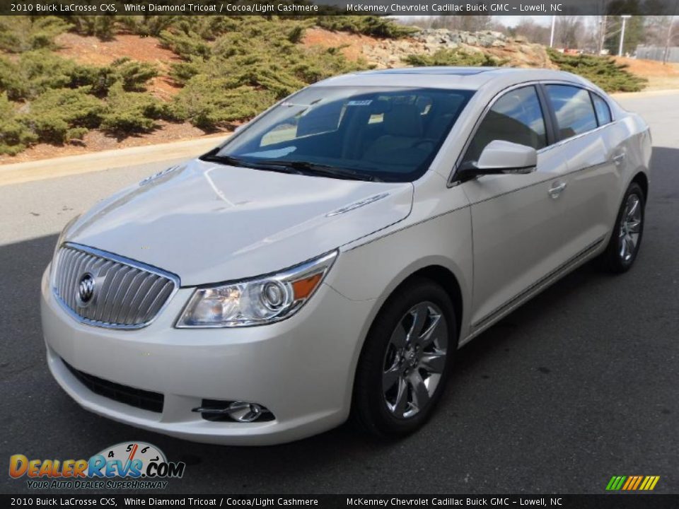 2010 Buick LaCrosse CXS White Diamond Tricoat / Cocoa/Light Cashmere Photo #1