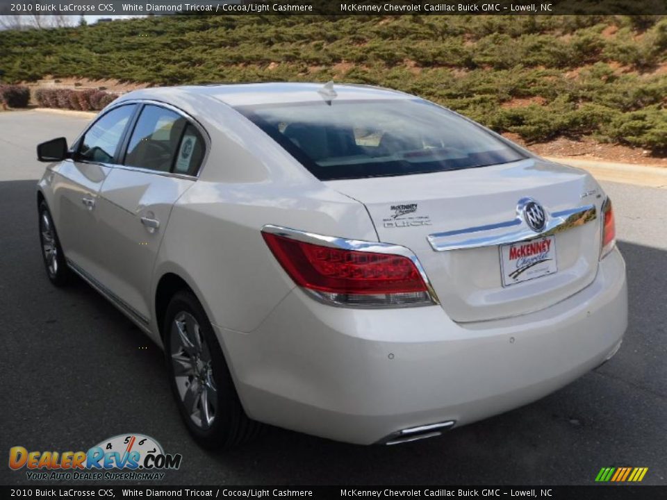 2010 Buick LaCrosse CXS White Diamond Tricoat / Cocoa/Light Cashmere Photo #2