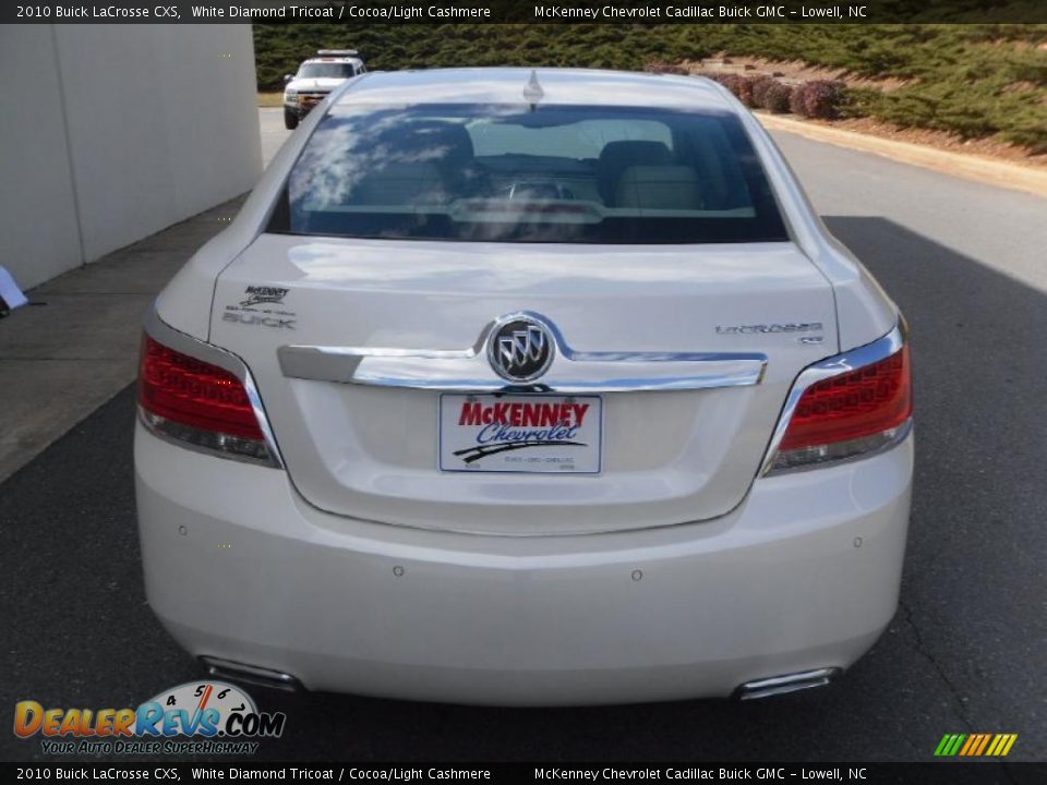 2010 Buick LaCrosse CXS White Diamond Tricoat / Cocoa/Light Cashmere Photo #3