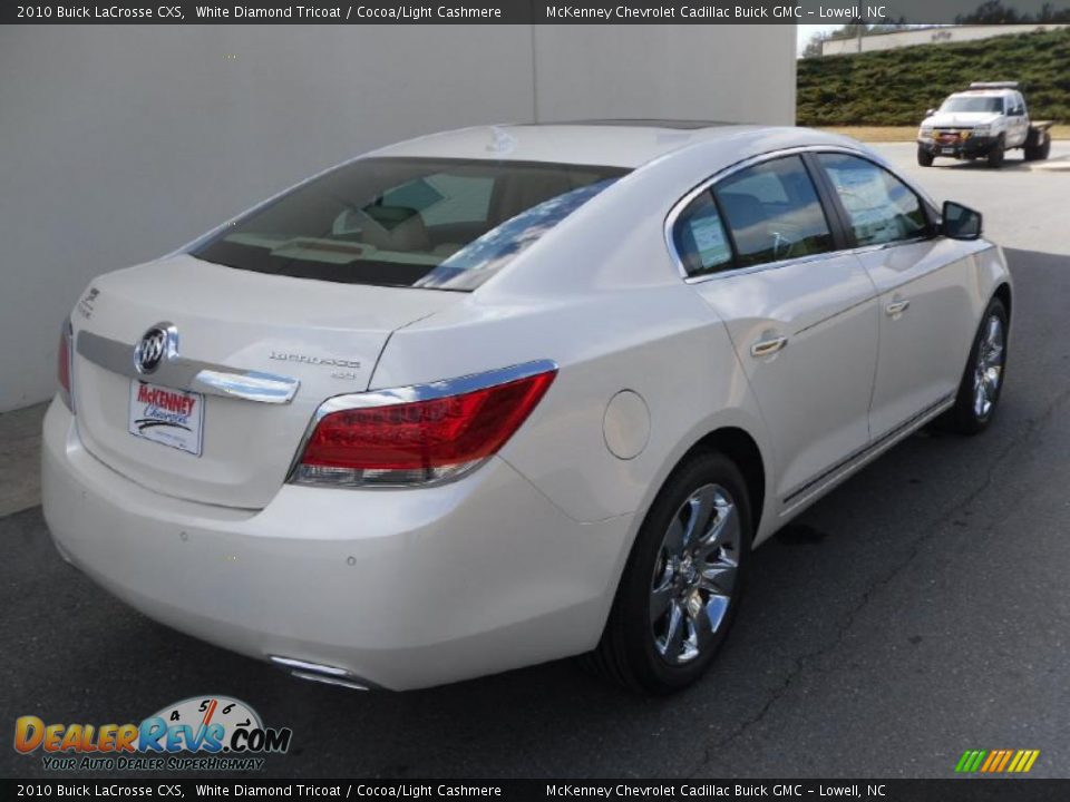2010 Buick LaCrosse CXS White Diamond Tricoat / Cocoa/Light Cashmere Photo #4