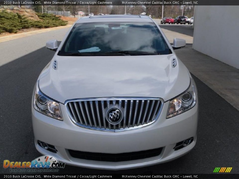 2010 Buick LaCrosse CXS White Diamond Tricoat / Cocoa/Light Cashmere Photo #6