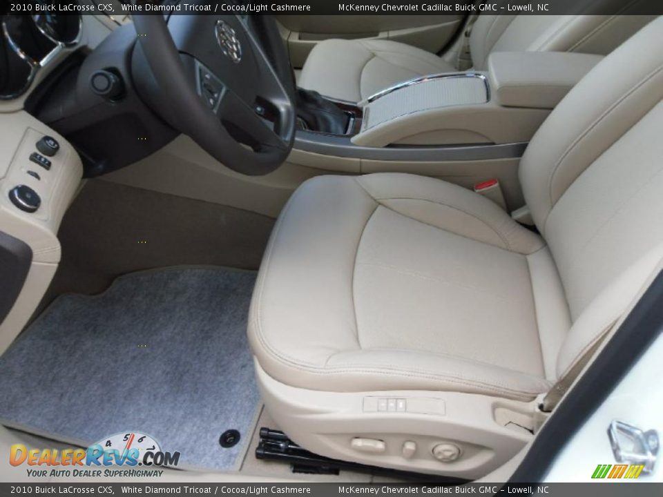 2010 Buick LaCrosse CXS White Diamond Tricoat / Cocoa/Light Cashmere Photo #8