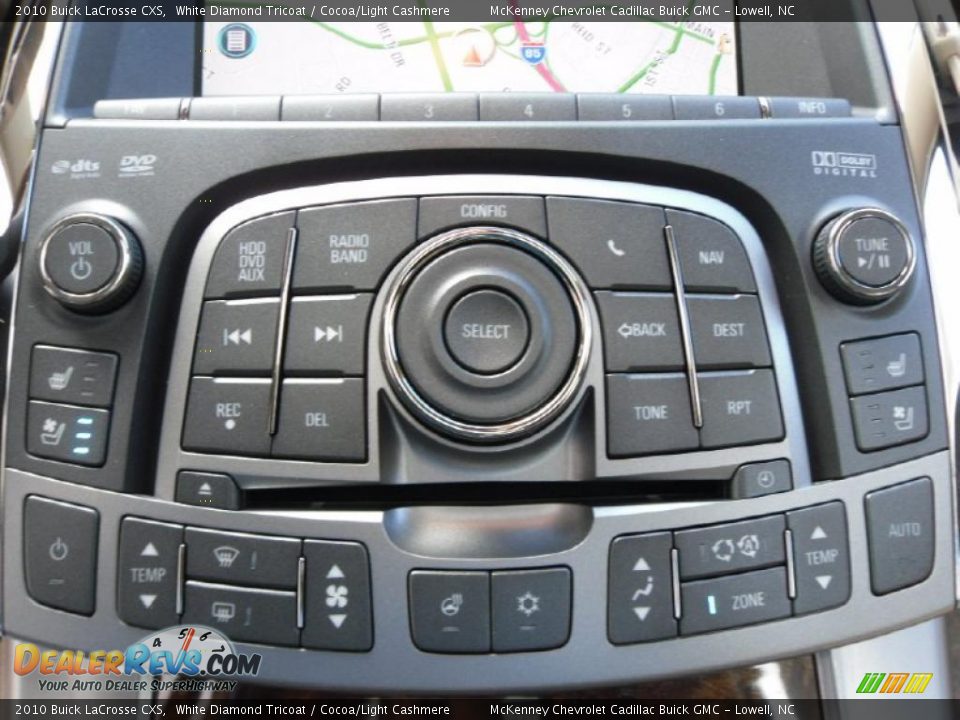2010 Buick LaCrosse CXS White Diamond Tricoat / Cocoa/Light Cashmere Photo #12