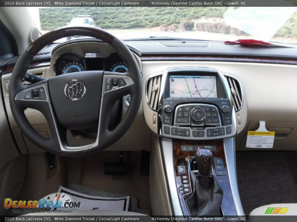 2010 Buick LaCrosse CXS White Diamond Tricoat / Cocoa/Light Cashmere Photo #16