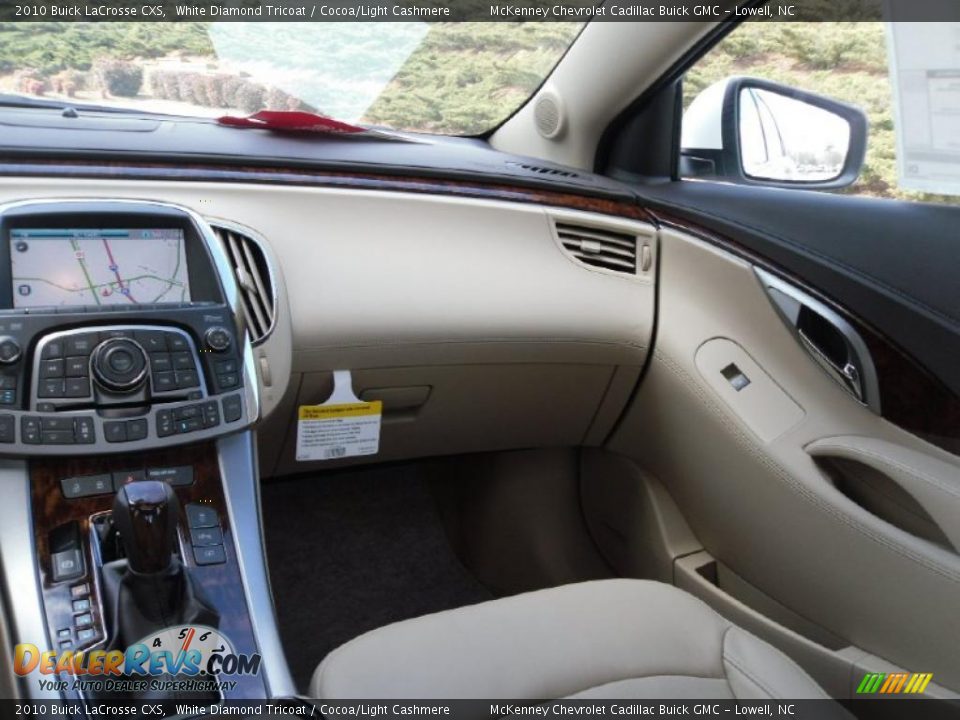 2010 Buick LaCrosse CXS White Diamond Tricoat / Cocoa/Light Cashmere Photo #17