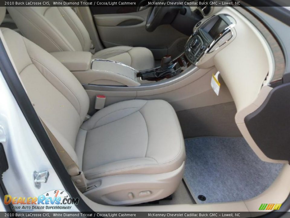 2010 Buick LaCrosse CXS White Diamond Tricoat / Cocoa/Light Cashmere Photo #20