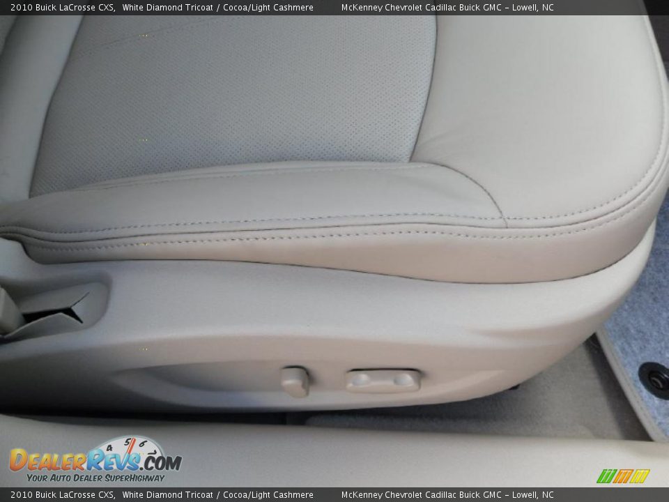 2010 Buick LaCrosse CXS White Diamond Tricoat / Cocoa/Light Cashmere Photo #21
