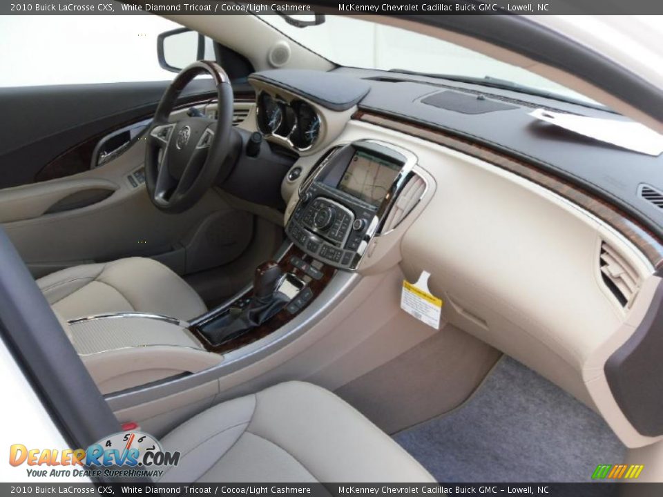 2010 Buick LaCrosse CXS White Diamond Tricoat / Cocoa/Light Cashmere Photo #22