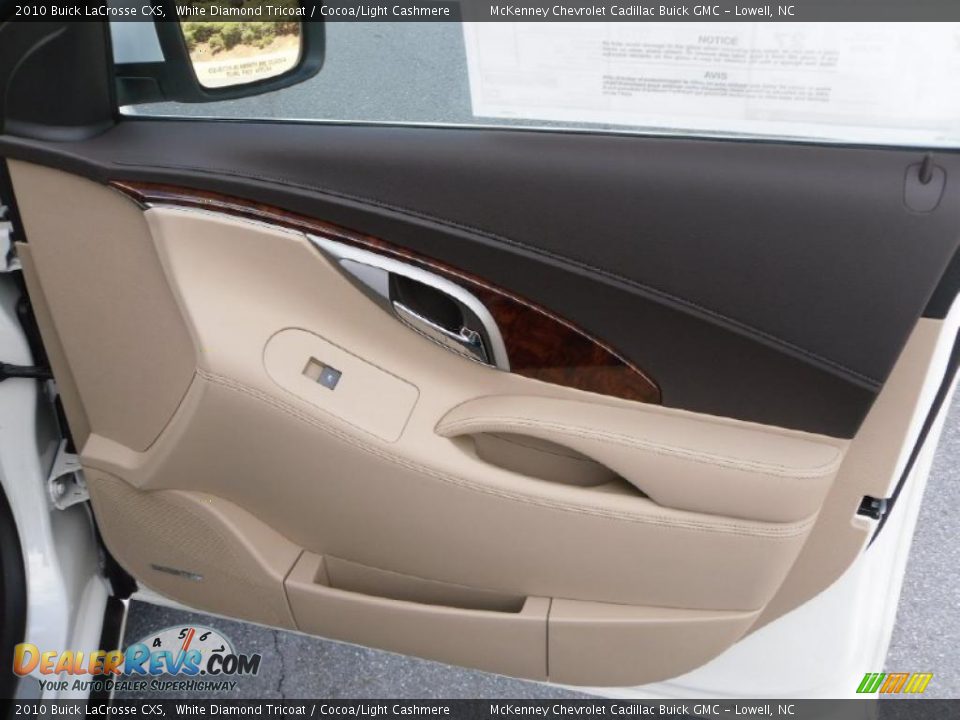 2010 Buick LaCrosse CXS White Diamond Tricoat / Cocoa/Light Cashmere Photo #23