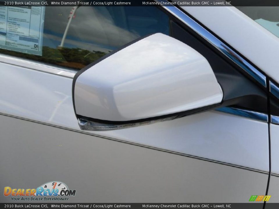 2010 Buick LaCrosse CXS White Diamond Tricoat / Cocoa/Light Cashmere Photo #24