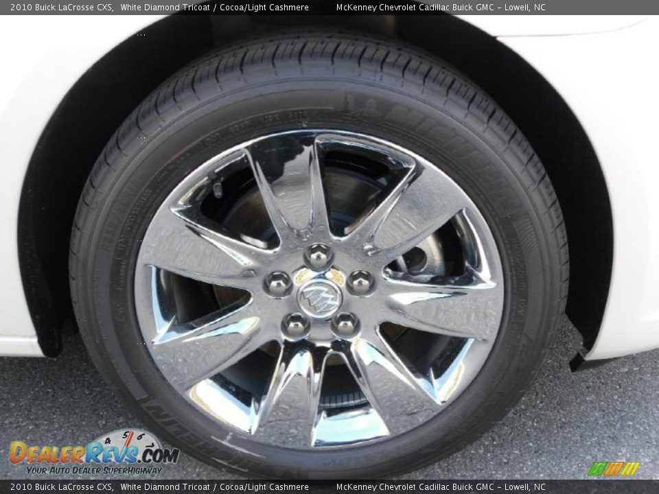 2010 Buick LaCrosse CXS White Diamond Tricoat / Cocoa/Light Cashmere Photo #25