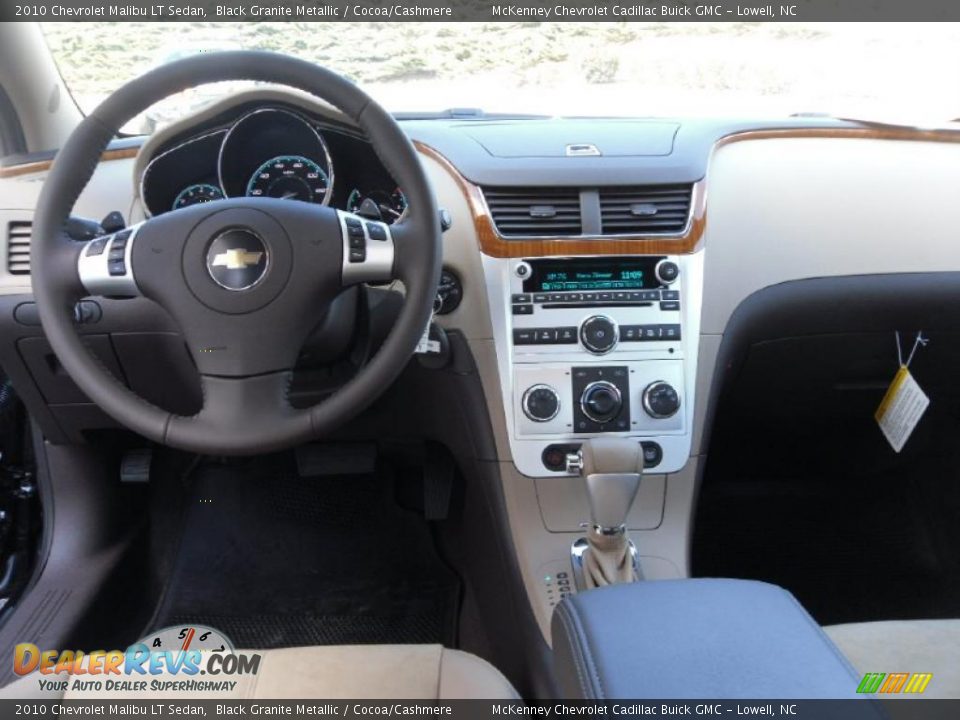 2010 Chevrolet Malibu LT Sedan Black Granite Metallic / Cocoa/Cashmere Photo #14