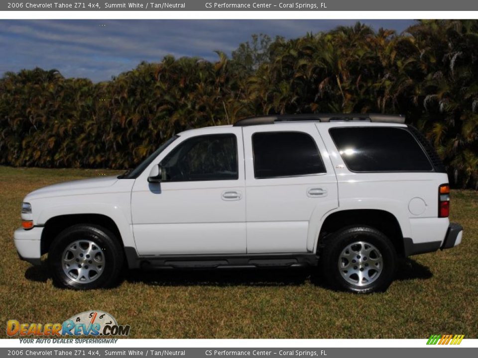 2006 Chevrolet Tahoe Z71 4x4 Summit White / Tan/Neutral Photo #2