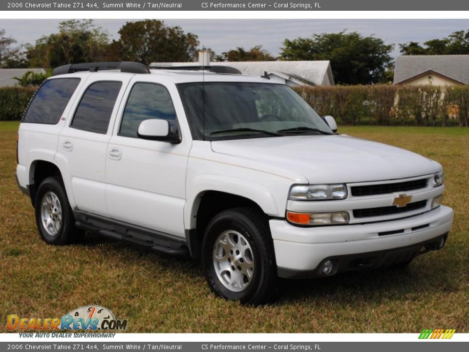 2006 Chevrolet Tahoe Z71 4x4 Summit White / Tan/Neutral Photo 3