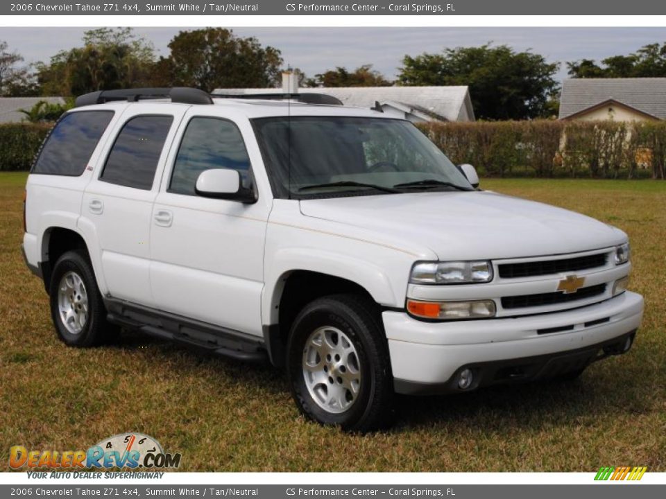 2006 Chevrolet Tahoe Z71 4x4 Summit White / Tan/Neutral Photo #3