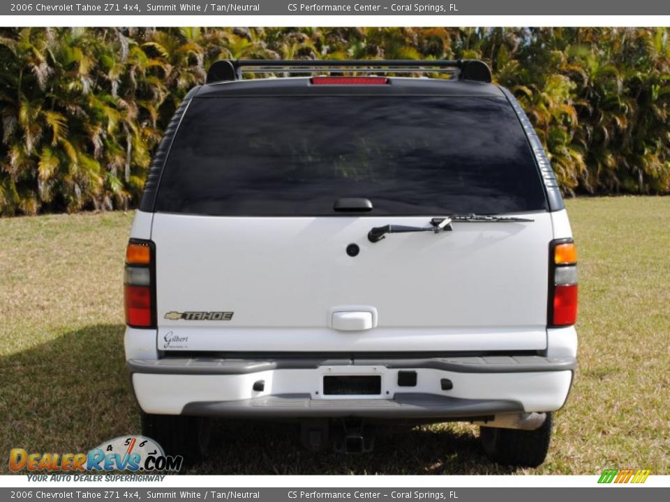 2006 Chevrolet Tahoe Z71 4x4 Summit White / Tan/Neutral Photo #13