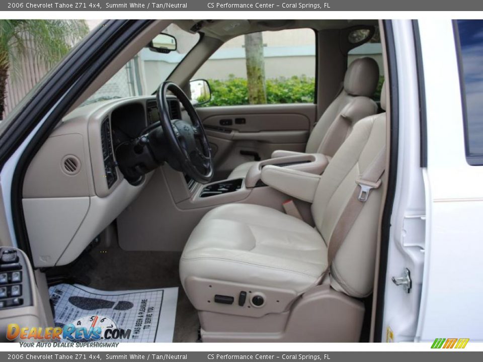 2006 Chevrolet Tahoe Z71 4x4 Summit White / Tan/Neutral Photo #16