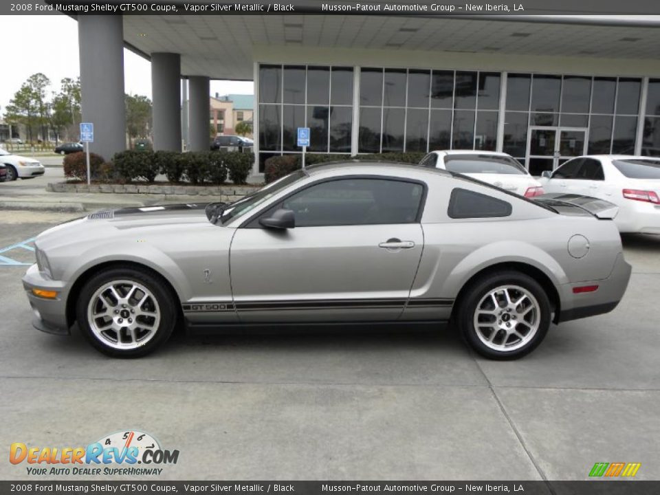 2008 Ford Mustang Shelby GT500 Coupe Vapor Silver Metallic / Black Photo #2