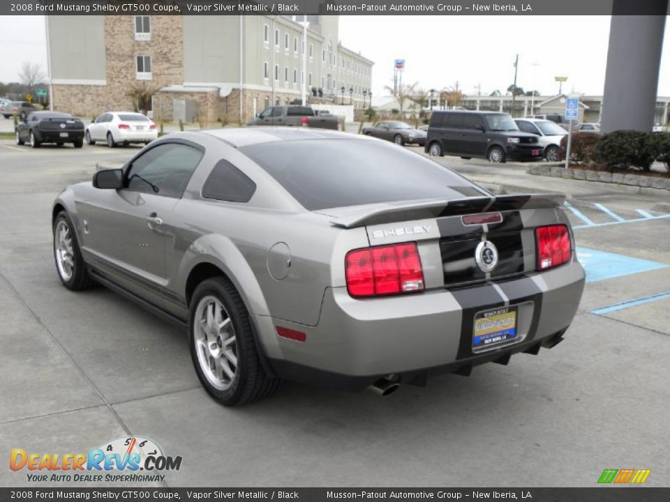 2008 Ford Mustang Shelby GT500 Coupe Vapor Silver Metallic / Black Photo #3