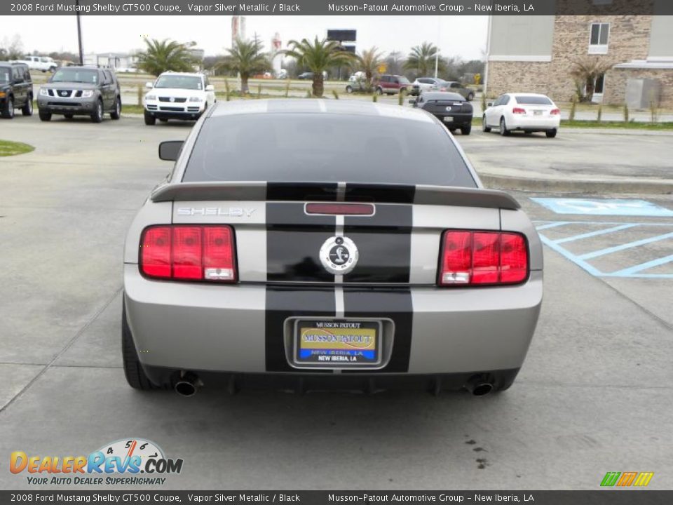 2008 Ford Mustang Shelby GT500 Coupe Vapor Silver Metallic / Black Photo #4