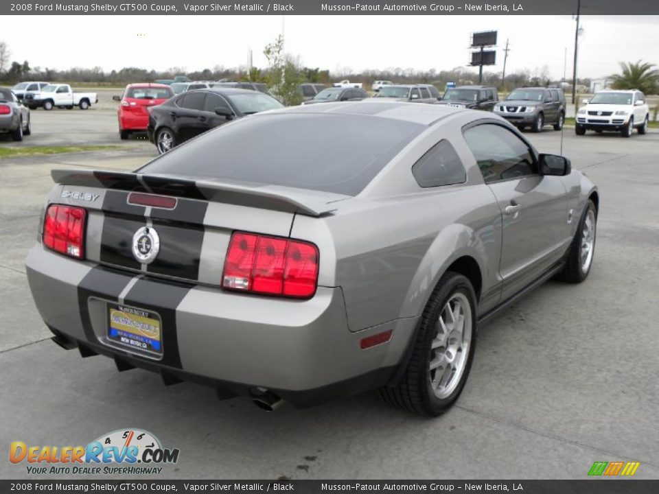 2008 Ford Mustang Shelby GT500 Coupe Vapor Silver Metallic / Black Photo #5